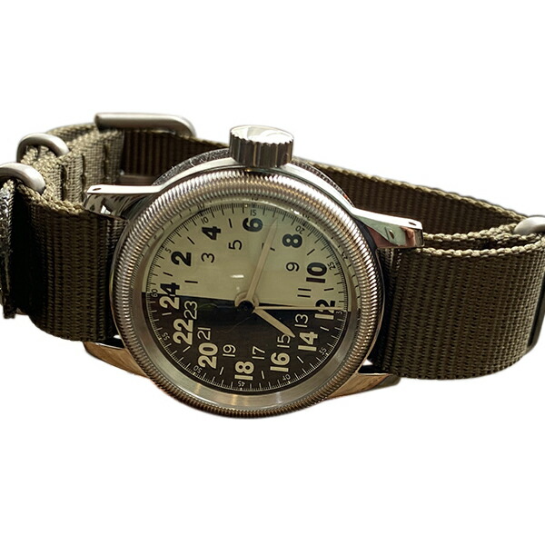 【10％OFFクーポン利用で】M.R.M.W. モントルロロイ ミリタリーウォッチ TYPE A-17a 24H 24-17ND-02GN メンズ 腕時計 国内正規品 送料無料