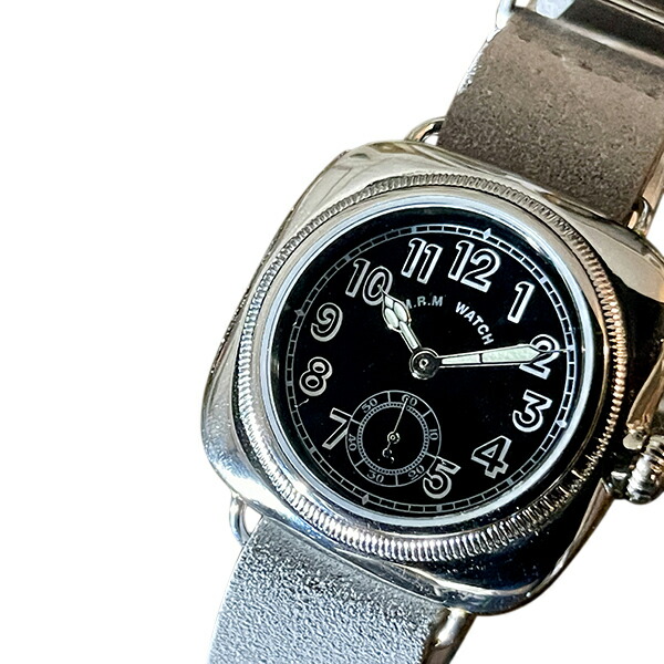 【2,000円OFFクーポン利用で】M.R.M.W. モントルロロイ ミリタリーウォッチ Cushion Watch スモセコ CU-BL-06GRYN メンズ 腕時計 国内正規品 送料無料｜腕時計 Chronostaff DAH DAH 19,388円