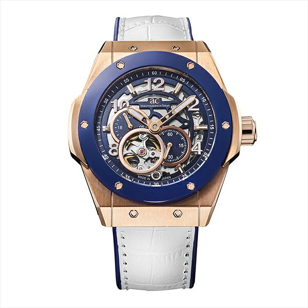【10%OFFクーポン利用で】ANGEL CLOVER エンジェルクローバー TIME CRAFT JAPAN MADE CERAMIC ブルー ゴールド セラミックベゼル スケルトンダイヤル オートマティック 日本製 TCJ45PBU-WH メンズ 腕時計 国内正規品 送料無料|腕時計 Chronostaff DAH DAH