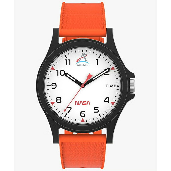 TIMEX タイメックス NASAコラボレーション 軽量 ホワイト文字盤 アナログ オレンジ TW2Y13000 メンズ 腕時計 国内正規品 送料無料