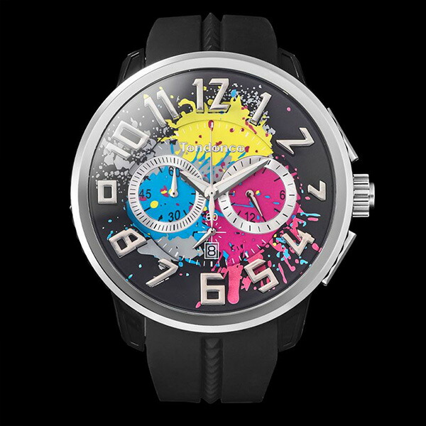 【10%OFFクーポン利用で】TENDENCE テンデンス 蓄光インクアート ブラック×プライマリーカラー TY046035 メンズ 腕時計 国内正規品 送料無料|腕時計 Chronostaff DAH DAH