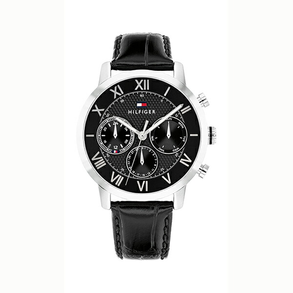 【10％OFFクーポン利用で】TOMMY HILFIGER トミーヒルフィガー ブラック シルバー クロノグラフ 1710725 メンズ 腕時計 国内正規品 送料無料