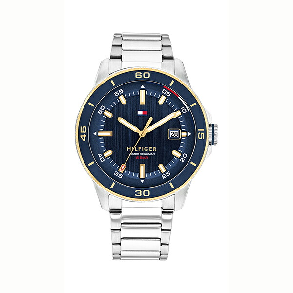 【2,000円OFFクーポン利用で】TOMMY HILFIGER トミーヒルフィガー アルミベゼル ブルー シルバー 1792229 メンズ 腕時計 国内正規品 送料無料