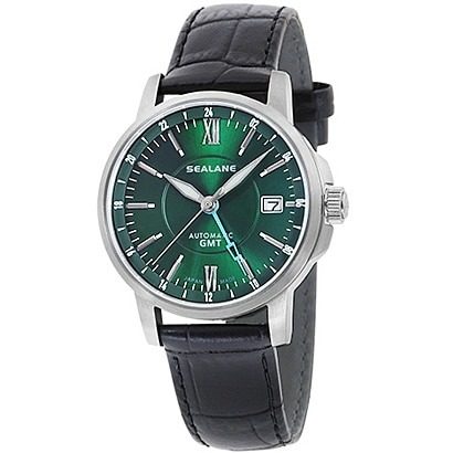 【10％OFFクーポン利用で】SER03J-LGR SEALANE シーレーン 日本製 GMT 日付表示 自動巻 シースルーバック メンズ 腕時計 国内正規品 送料無料