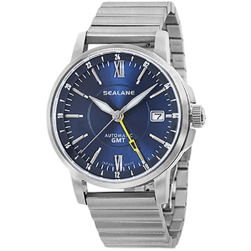 【10％OFFクーポン利用で】SER03J-MBL SEALANE シーレーン 日本製 GMT 日付表示 自動巻 シースルーバック 両開きバックル メンズ 腕時計 国内正規品 送料無料