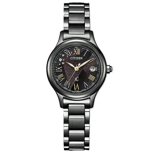 【2,000円OFFクーポン利用で】CITIZEN シチズン XC クロスシー LIGHT in BLACK エコ・ドライブ電波時計 ブラック デイト表示 限定コレクション ES9495-59E レディース 腕時計 国内正規品 送料無料｜腕時計 Chronostaff DAH DAH