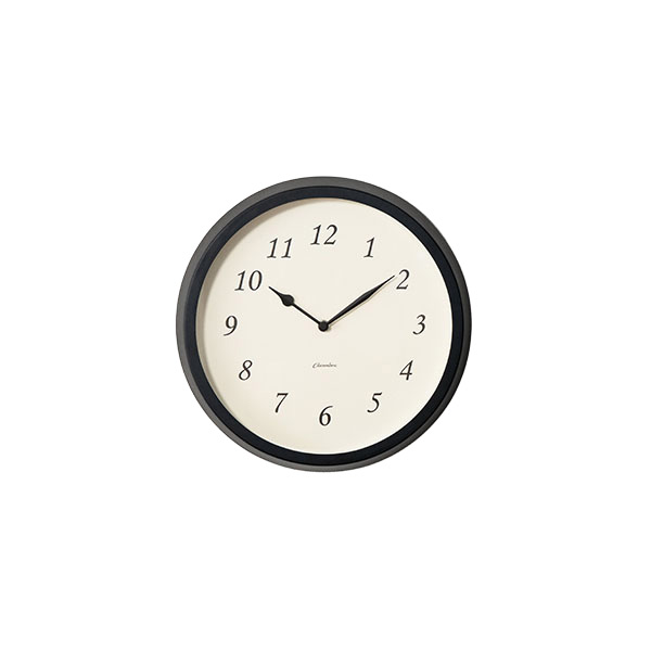 【2,000円OFFクーポン利用で】INTERZERO インターゼロ CHAMBRE シャンブル CH-076BK 静音 日本製 クロック ブラック 国内正規品 送料無料