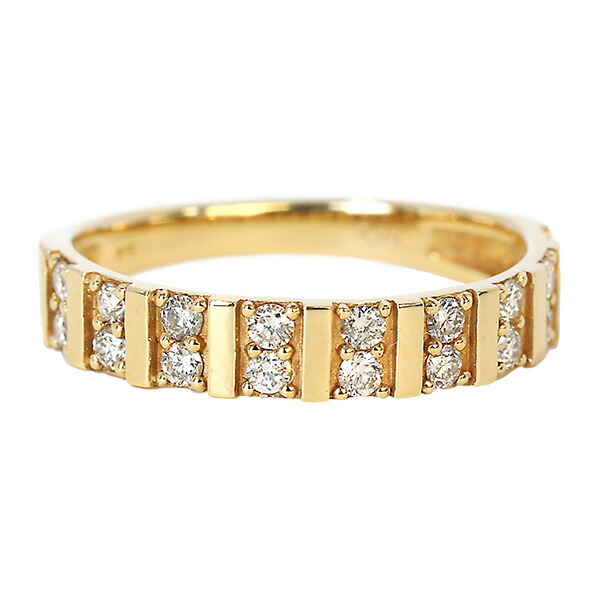 （264500）ダイヤモンドリング 0.33ct 幅広 エタニティリング 18k リング レディース 女性 記念日 プレゼント 4月 誕生石 シンプル 指輪