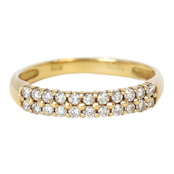 （264507）指輪 ピンキーリング対応 18k パヴェリング ダイヤモンド ピンキー 誕生日 結婚記念日 パーティ 結婚式 4月誕生石 レディース