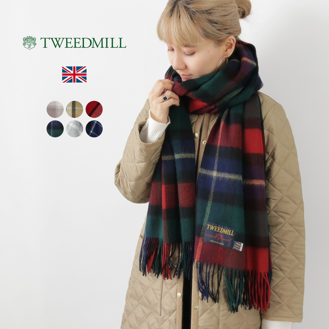 楽天市場】TWEED MILL（ツイードミル） 74×180 ブロックチェック 