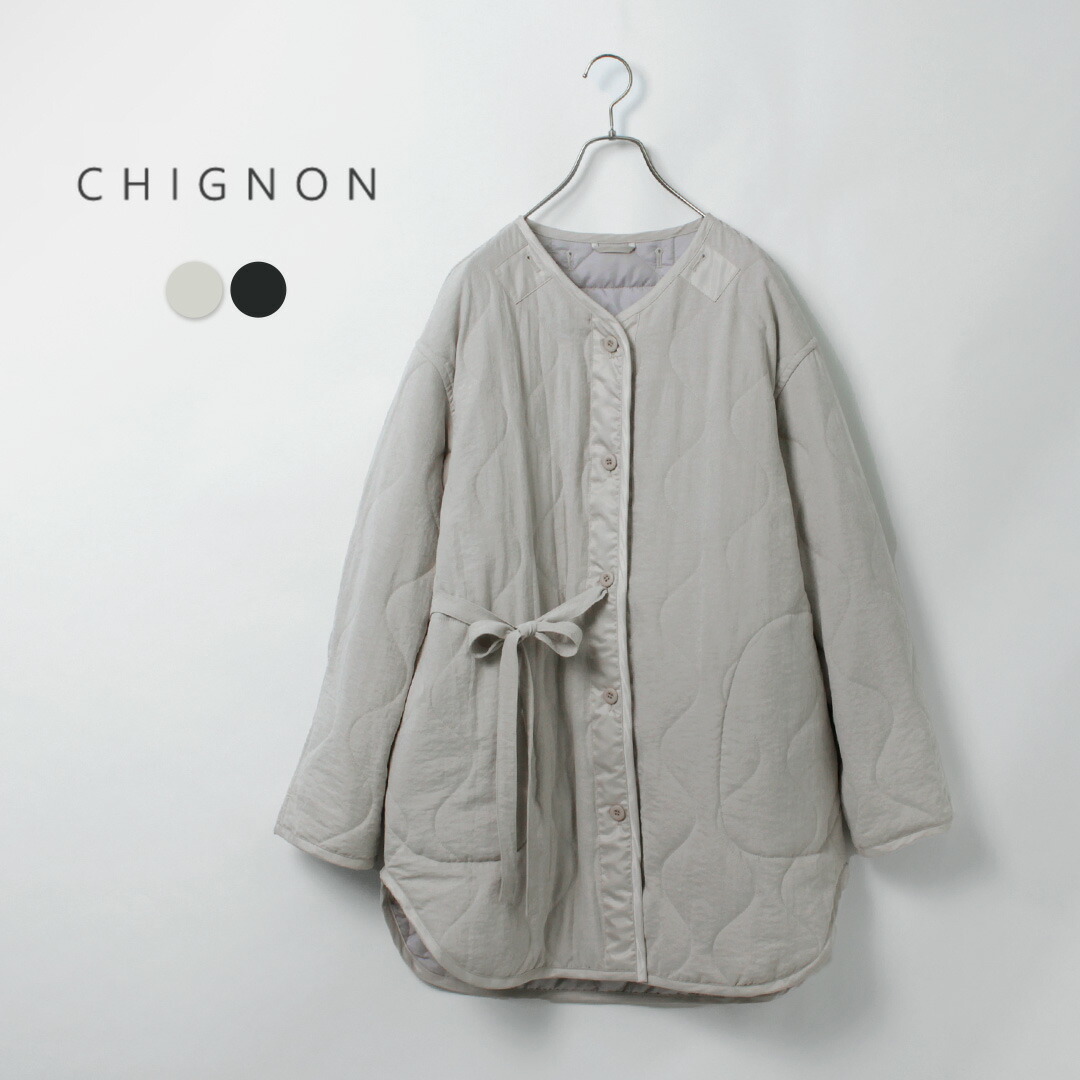 【50％OFF】CHIGNON（シニヨン） 中綿 キルトジャケット / レディース アウター キルティング ミドル丈 ミリタリー【セール】