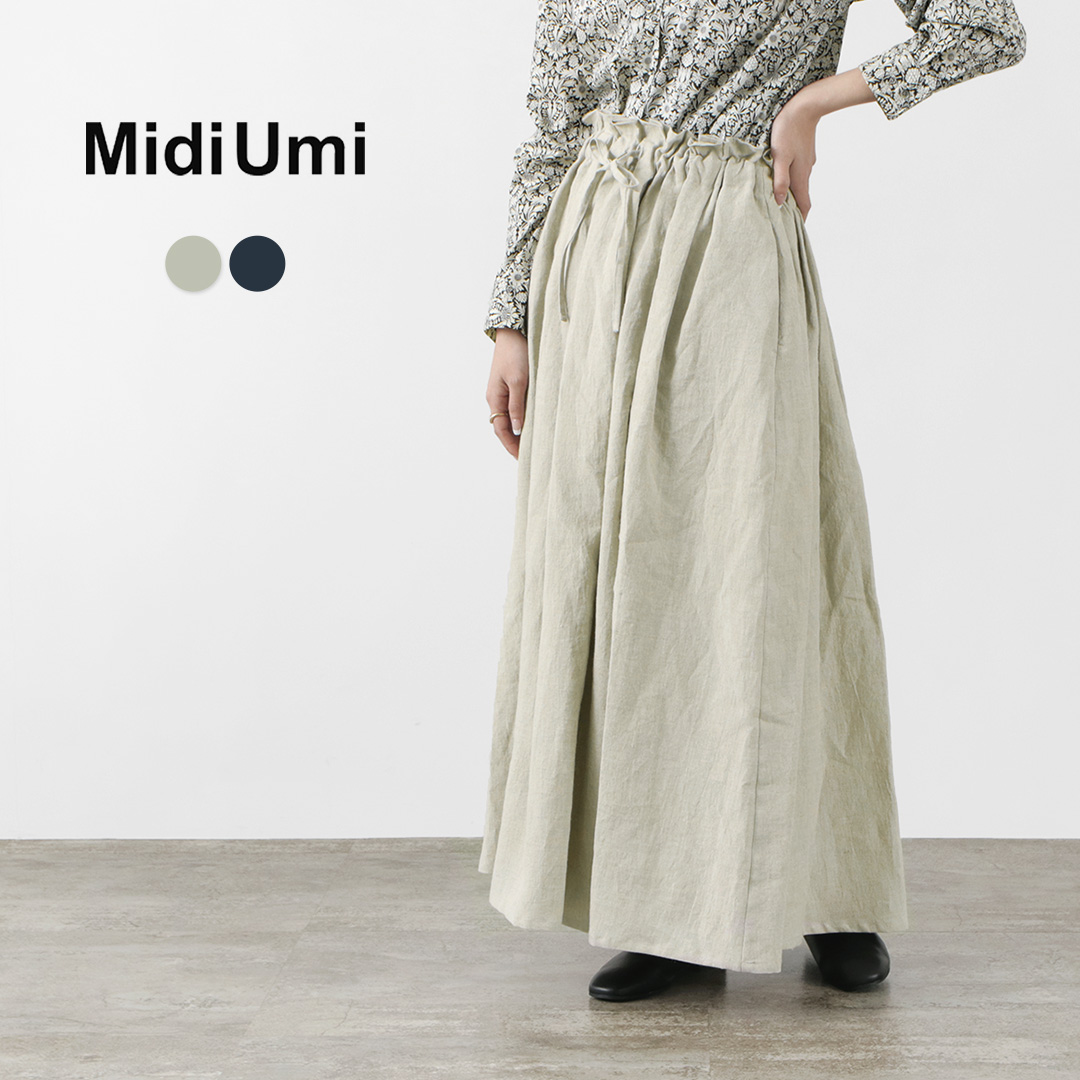 楽天市場】【30％OFF】MIDIUMI（ミディウミ） ギャザータック スカート 