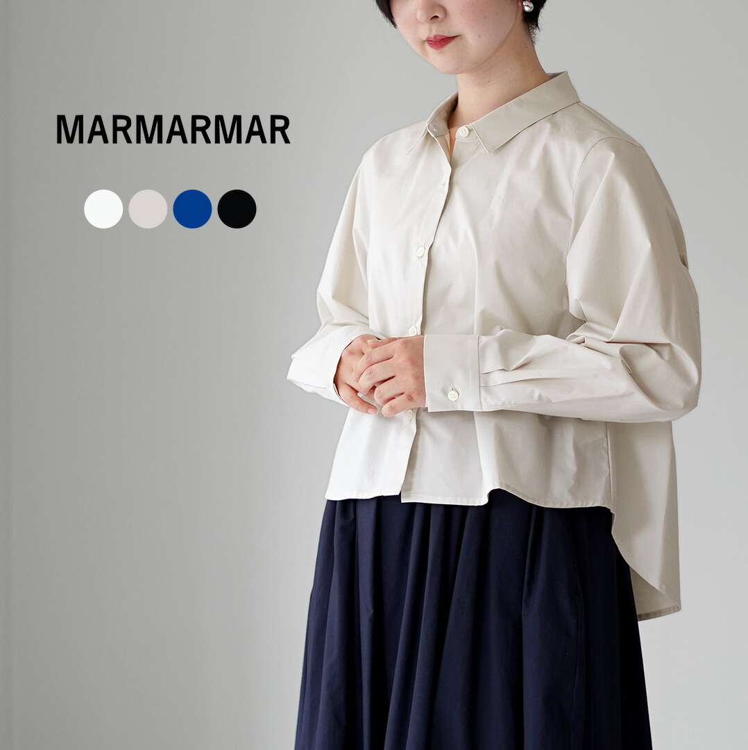MARMARMAR（マーマーマー） ショートバック フリルシャツ 日本製 / レディース 長袖