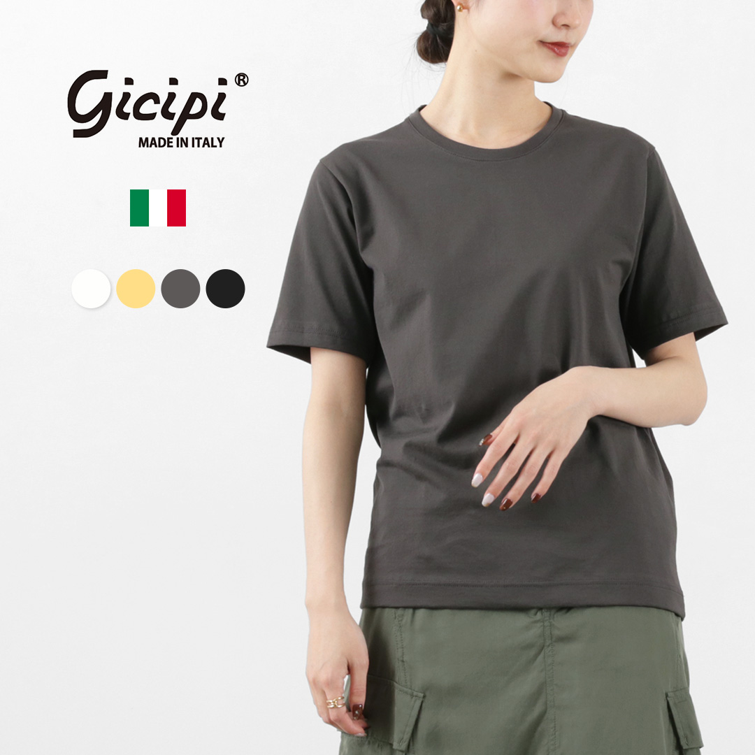 tシャツ gicipi:クルーネック TEE（CRISTALLO） レディース gicipi:クルーネック TEE（CRISTALLO）（Tシャツ/カットソー