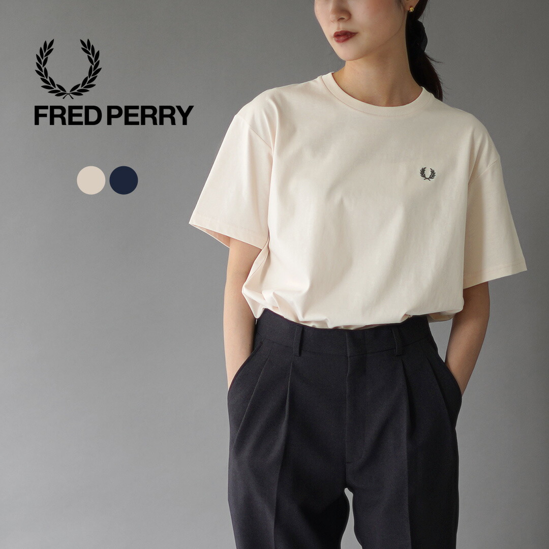 【ポイント10倍！4/20 23:59まで】FRED PERRY（フレッドペリー） G1142 クルーネック Tシャツ / レディース トップス カットソー 半袖 ロゴ G1142_CREW NECK T-SHIRT