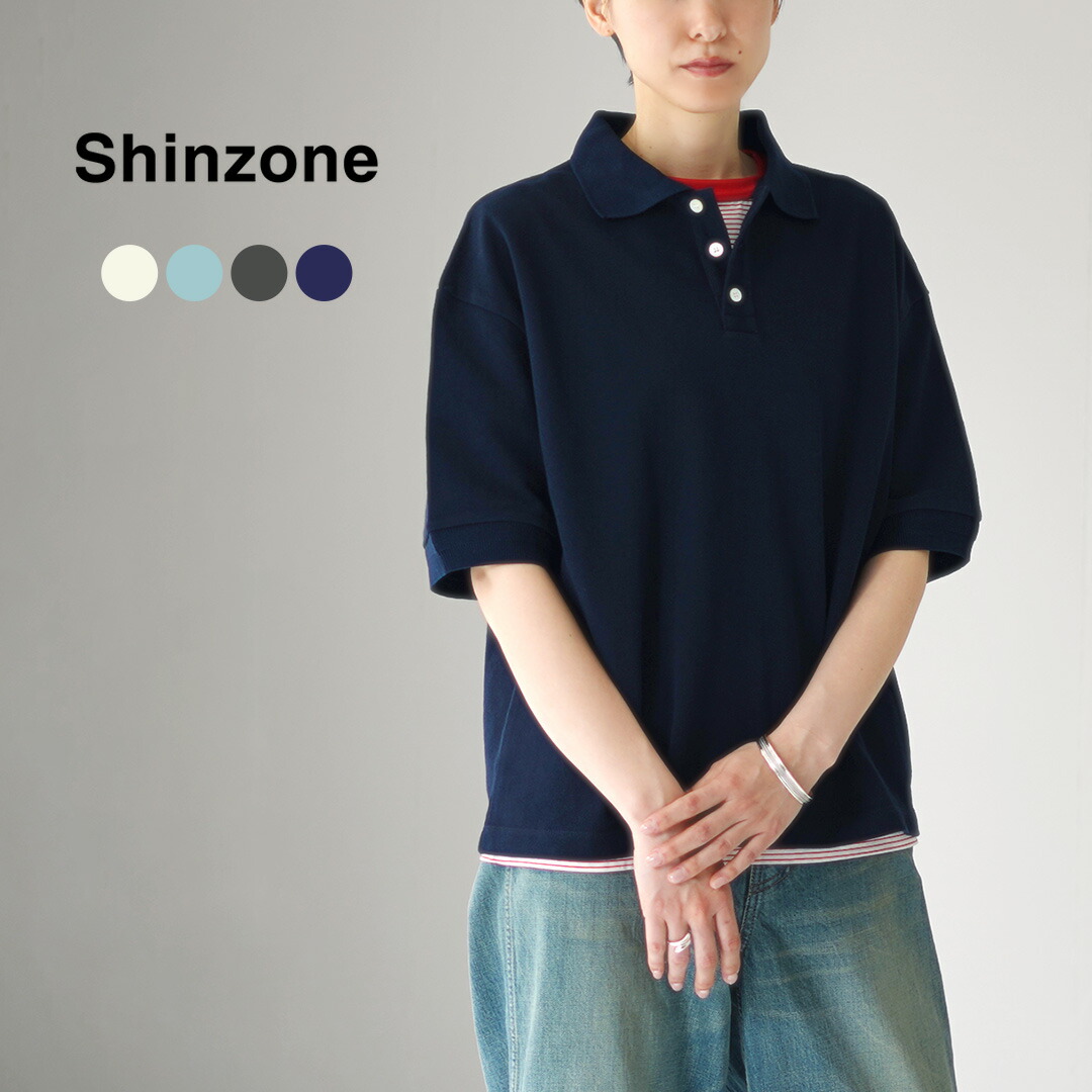 楽天市場】SHINZONE(シンゾーン) ワイドポロシャツ(25MMSCU09) : news