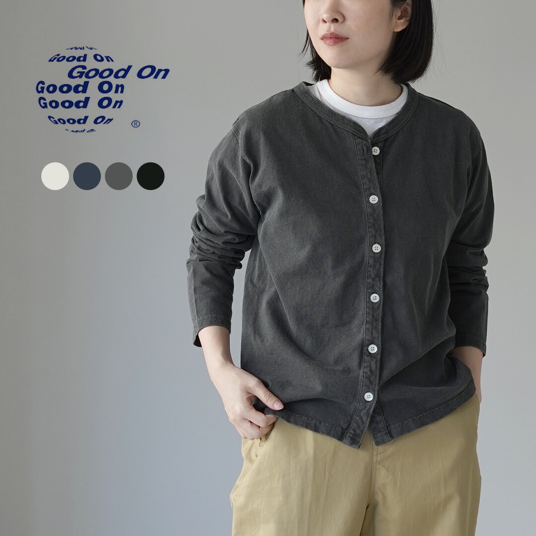 【10％OFFクーポン対象】GOOD ON（グッドオン） クルー Tシャツ カーディガン 日本製 / レディース
