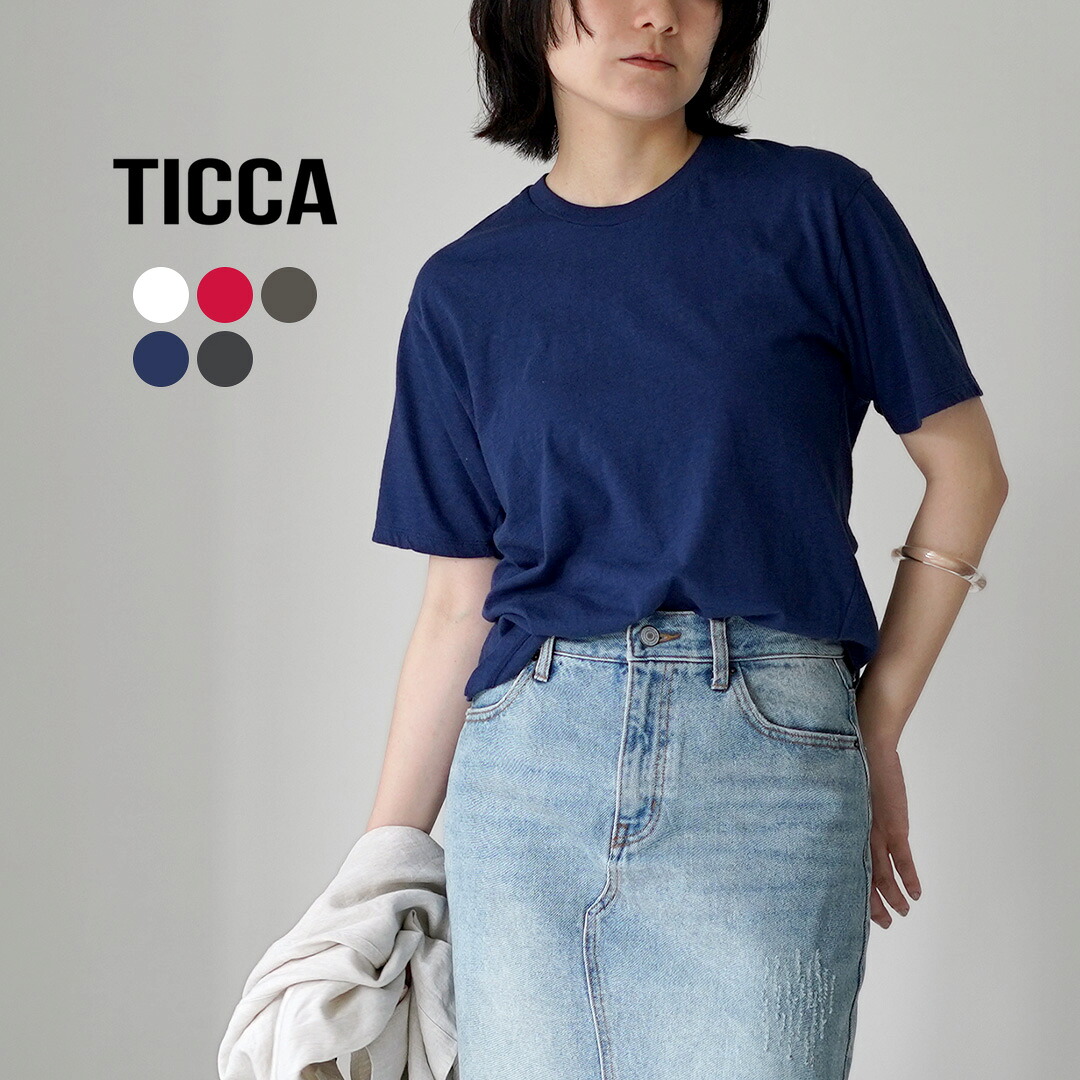 TICCA（ティッカ） エンブロイダリーTシャツ 日本製 / レディース 半袖 無地 TIC_26CS｜GochI by ROCOCO 9,768円