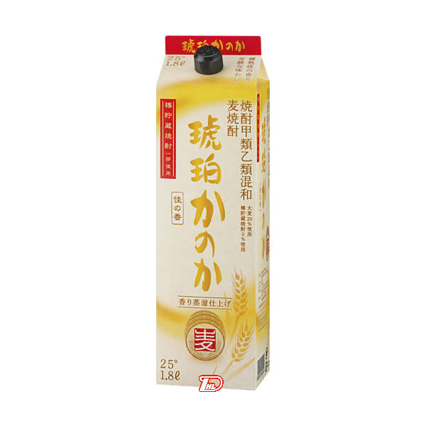 琥珀かのか 〈麦〉 25度 アサヒ 1.8L 1800ml パック 6本×2 北海道 沖縄のみ別途送料が必要となります 最新作売れ筋が満載