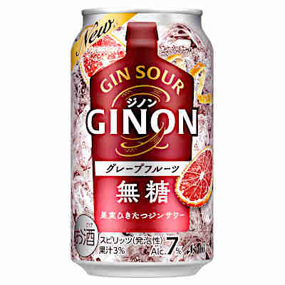 【2ケース】ジノン GINON グレープフルーツ 無糖 アサヒ 350ml 缶 24本入×2