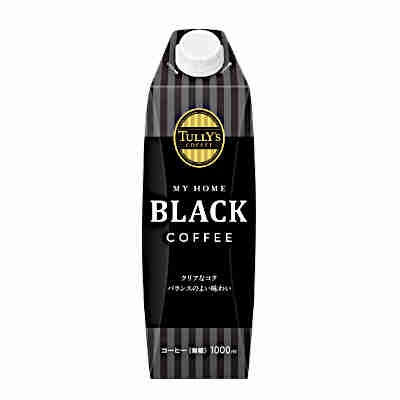 【2ケース】タリーズコーヒー マイホーム ブラック コーヒー 1000ml 紙パック 屋根型キャップ付容器 6本入×2