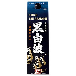 【2ケース】黒白波　芋　25度　薩摩酒造　1.8L(1800ml) パック　6本&times;2｜問屋ダイヘイ支店 13,178円