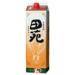 【2ケース】田苑　白ラベル　麦　25度　田苑酒造　1.8L(1800ml) パック　6本入×2