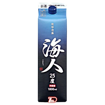 【2ケース】海人 泡盛 25度 比嘉酒造 1.8L パック 6本入×2