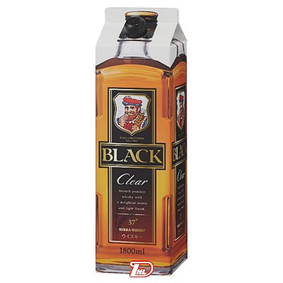 【2ケース】ブラックニッカ　クリアブレンド　37度　アサヒ　1.8L(1800ml)　パック　6本入×2