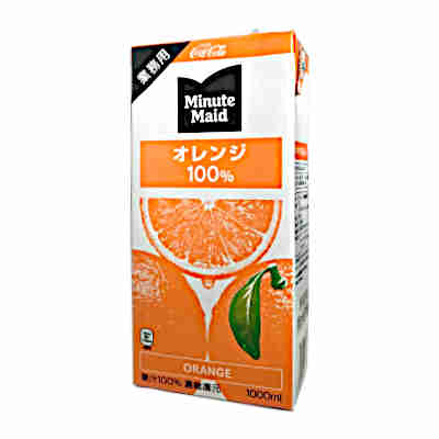 【2ケース】ミニッツメイド　オレンジ　業務用　コカコーラ　1L　紙パック　6本入×2