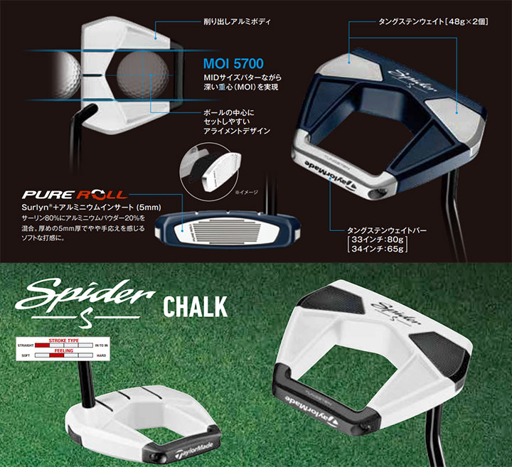 初回限定 楽天市場 テーラーメイド スパイダー S チョーク ホワイト シングルベンド パターspider S Taylormade Single Bend 第一ゴルフ カスタムクラブ専門店 代引き手数料無料 Www Lexusoman Com