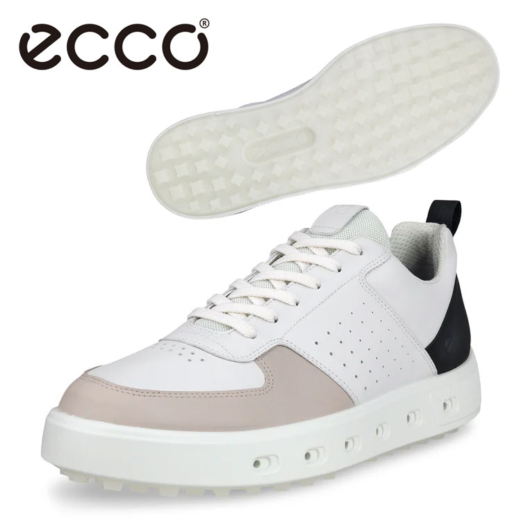 エコー スパイクレス ゴルフシューズ メンズ ストリート セブントゥエンティ GOLF STREET 720 ECCO MEN'S WHITE/BLACK/GRAVEL 111704 61039 ゴルフ