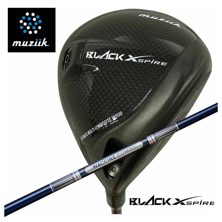 【全品ポイント5倍！4/4 20:00-4/10 1:59まで】 【特注カスタムクラブ】muziik ムジーク BLACK XSPIRE ブラックエクスパイヤー ドライバー グラビティ ワクチンコンポ GR301 DR用シャフト