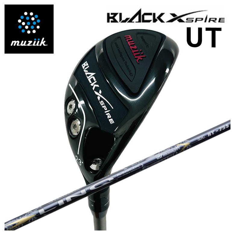 【全品ポイント5倍！4/4 20:00-4/10 1:59まで】 【特注カスタムクラブ】muziik ムジーク BLACK XSPIRE ブラックエクスパイヤー ユーティリティ USTマミヤ LIN-Q EX HY (リンク) ハイブリッド用 シャフト