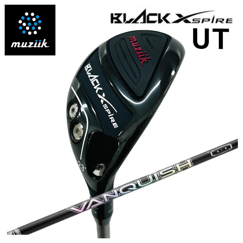 【全品ポイント5倍！4/4 20:00-4/10 1:59まで】 【特注カスタムクラブ】muziik ムジーク BLACK XSPIRE ブラックエクスパイヤー ユーティリティ 三菱ケミカル VANQUISH HB バンキッシュ ハイブリッド用 シャフト