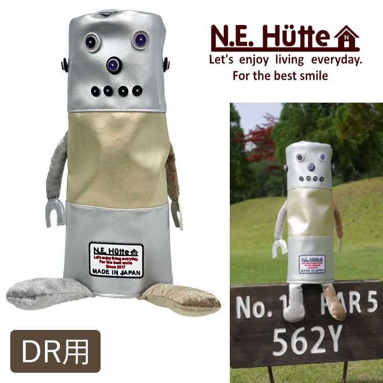 【全品ポイント5倍！4/4 20:00-4/10 1:59まで】 【数量限定】N.E.Hutte エヌイーヒュッテ ヘッドカバー ドライバー用 DR用 ロボット型 RSL シルベスターくん ゴルフ