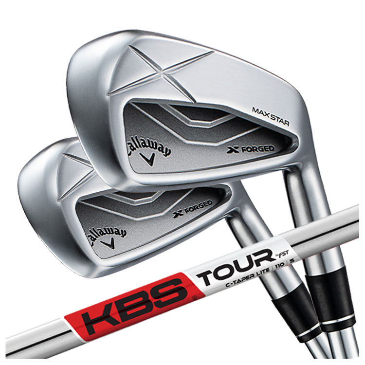 【全品ポイント5倍！4/4 20:00-4/10 1:59まで】 キャロウェイ X FORGED MAX STAR アイアン KBS TOUR C-TAPER LITE Cテーパーライト シャフト 6I～PW(5本セット) Callaway X フォージド マックス スター 【第一ゴルフオリジナル】