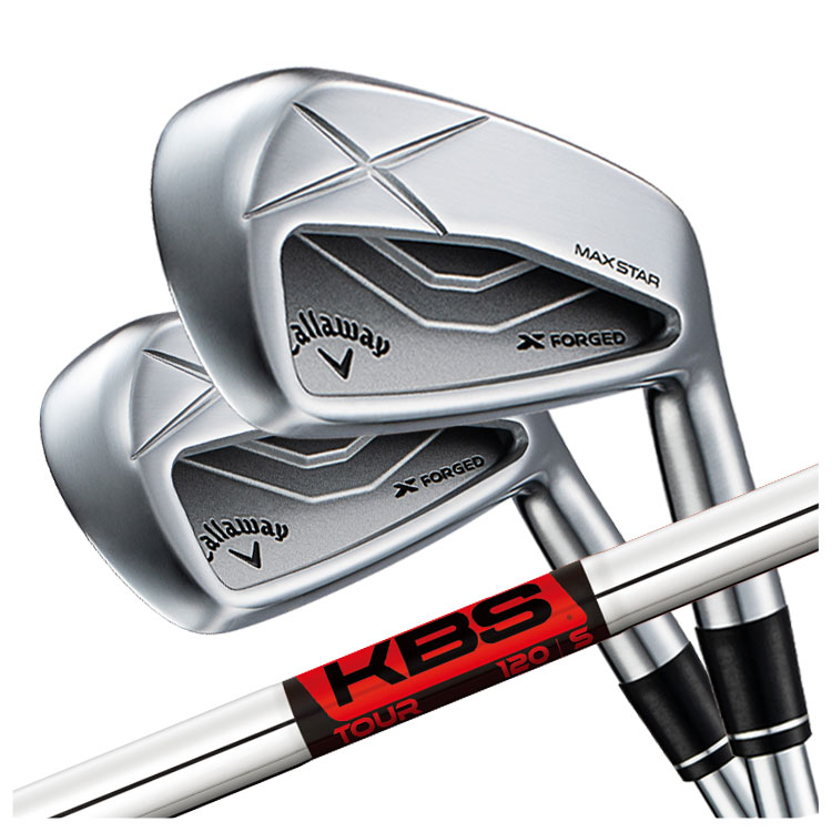 【全品ポイント5倍！4/4 20:00-4/10 1:59まで】 【メーカーカスタム】 キャロウェイ X FORGED MAX STAR アイアン KBS TOUR シャフト 6I～PW(5本セット) Callaway X フォージド マックス スター