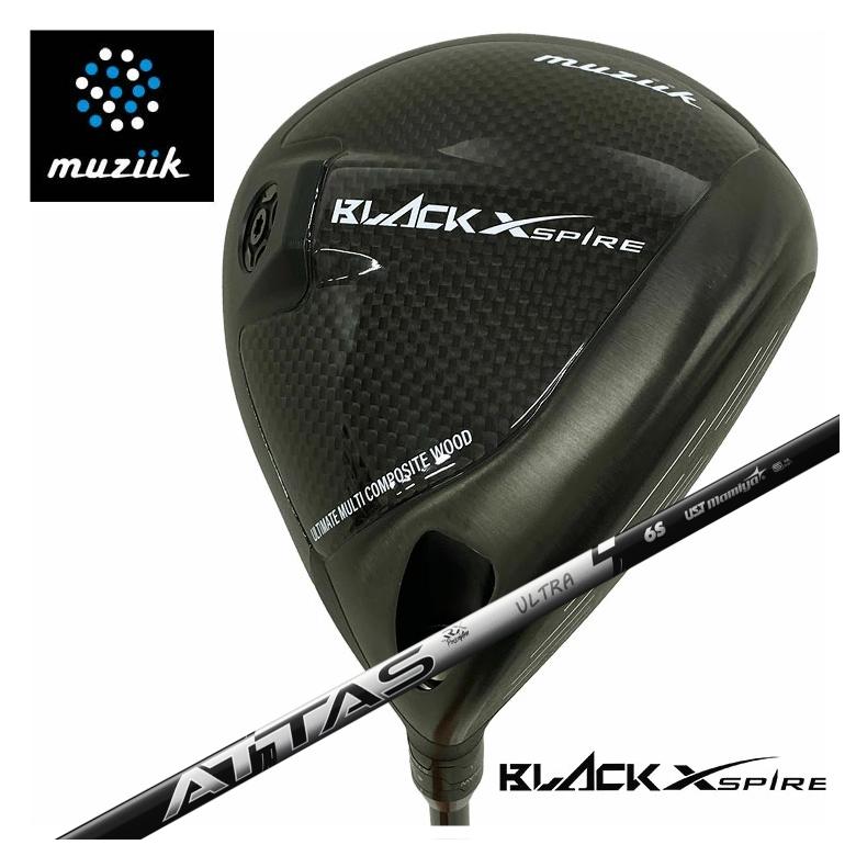 【全品ポイント5倍！7/19 20:00～7/26 1:59】muziik ムジーク BLACK XSPIRE ブラックエクスパイヤー ドライバーUSTマミヤATTAS RX ULTRA BLACK シャフト｜第一ゴルフ　カスタムクラブ専門店