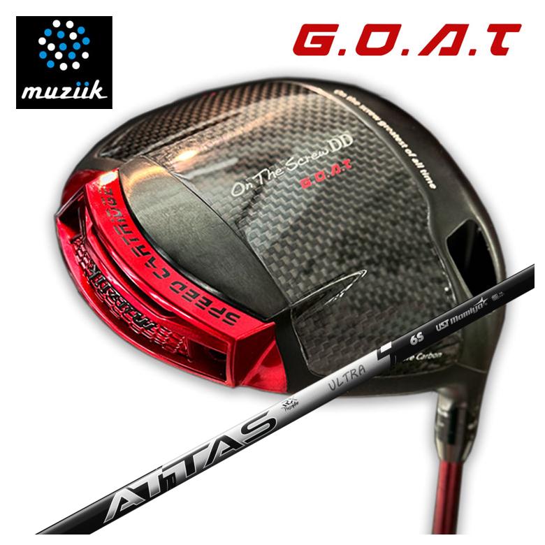 ムジーク オン ザ 螺子釘 DD G.O.A.T １番ウッドUSTマミヤ ATTAS RX ULTRA BLACK 立て坑muziik On The Screw DD G.O.A.T