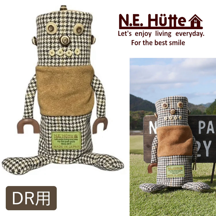 【全品ポイント5倍！4/4 20:00-4/10 1:59まで】 【数量限定】N.E.Hutte エヌイーヒュッテ ヘッドカバー ドライバー用 DR用 ロボット型 RGM ガンマンくん
