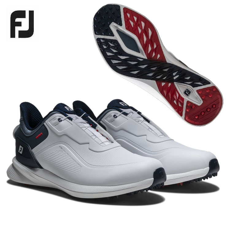 【全品ポイント5倍！7/19 20:00～7/26 1:59】フットジョイ FJ ゴルフシューズメンズ プロエスエル ボアMEN'S FOOTJOY PRO SL BOA56955 ホワイト/ブルー スパイクレス｜第一ゴルフ　カスタムクラブ専門店