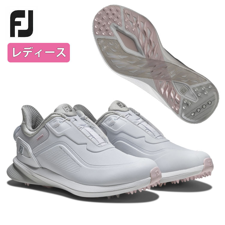 【全品ポイント5倍！7/19 20:00～7/26 1:59】【レディース】フットジョイ FJゴルフシューズ プロエスエル ボアWOMEN'S FOOTJOY PRO SL BOA98235 ホワイト/グレー スパイクレス｜第一ゴルフ　カスタムクラブ専門店