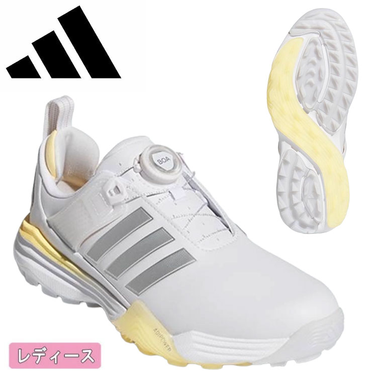 【レディース】アディダス adidas ゴルフシューズ アディパワー 26 BOA スパイクレス ダッシュグレー/シルバーメタリック/アイスタンジェリン OPJ12 JP8387