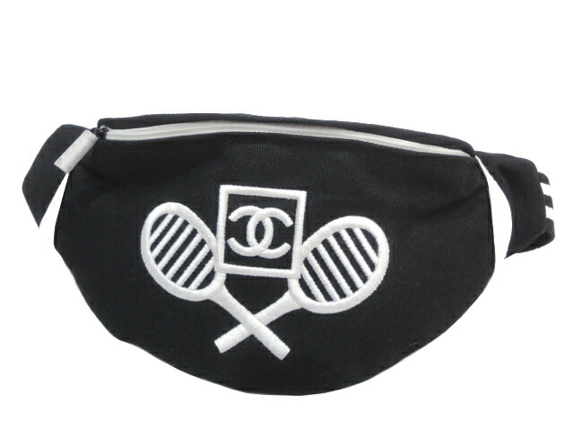 楽天市場 新品 未使用品 Chanel シャネル ココマーク ウエストバッグ キャンバス エナメル ブラック ホワイト ノベルティ ボディバッグ ショルダーバッグ 2wayバッグ 黒 白 ユニセックス レディース メンズ ブランド バック プレゼント ギフト 大貴 Daiki