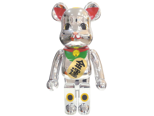 楽天市場 新品 未使用品 店頭展示品 Medicom Toy Plus メディコムトイ Be Rbrick 1000 Maneki Neko Silver Plating 2 ベアブリック 招き猫 銀メッキ 人形 ドール インテリア ディスプレー ブランド プレゼント ギフト 大貴 Daiki