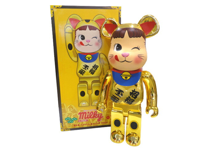 楽天市場 新品 未使用品 店頭展示品 Medicom Toy Plus メディコムトイ Be Rbrick Manekineko Peko Chan Gold Plating 2 1000 ベアブリック 招き猫 ペコちゃん 金メッキ 弐 不二家 人形 ドール インテリア ディスプレー ブランド プレゼント ギフト 大貴 Daiki