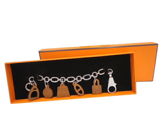 美品 Hermes エル雌 アミュレット5 袋引付ける 金銀鼠 皮革 シルバー 赤銅 中古 キー保持者 キー環状 装身具 レディース お上目的 商標名 差上物 スーヴェニア 希少 レア 100 本物引き当て 送料無料 A位地 Pasadenasportsnow Com