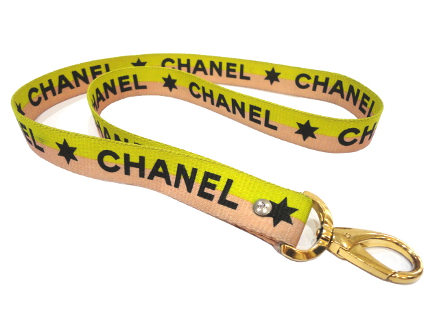 CHANEL シャネル 01P ゴールド金具 ブランド アクセサリー ナイロン