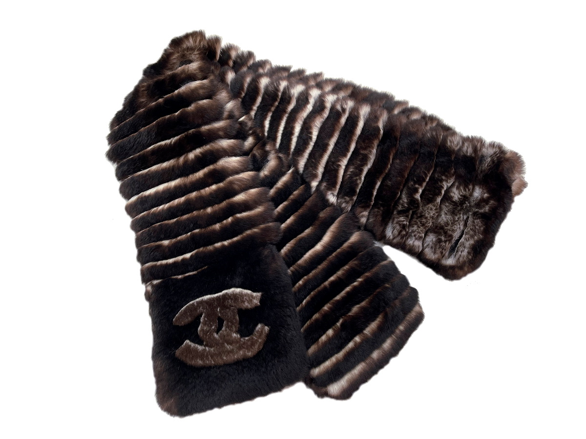 美品 シャネル CHANEL ココマーク ネックウォーマー マフラー ラパン CHANEL - CHANEL シャネル デカココマーク ラパンネック